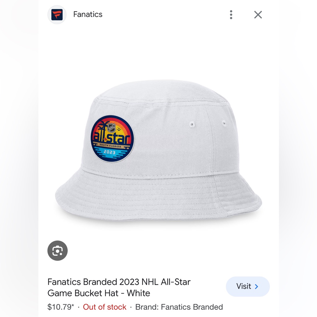 Fanatics Branded 2023 Nhl AllStar Game Bucket Hat  White